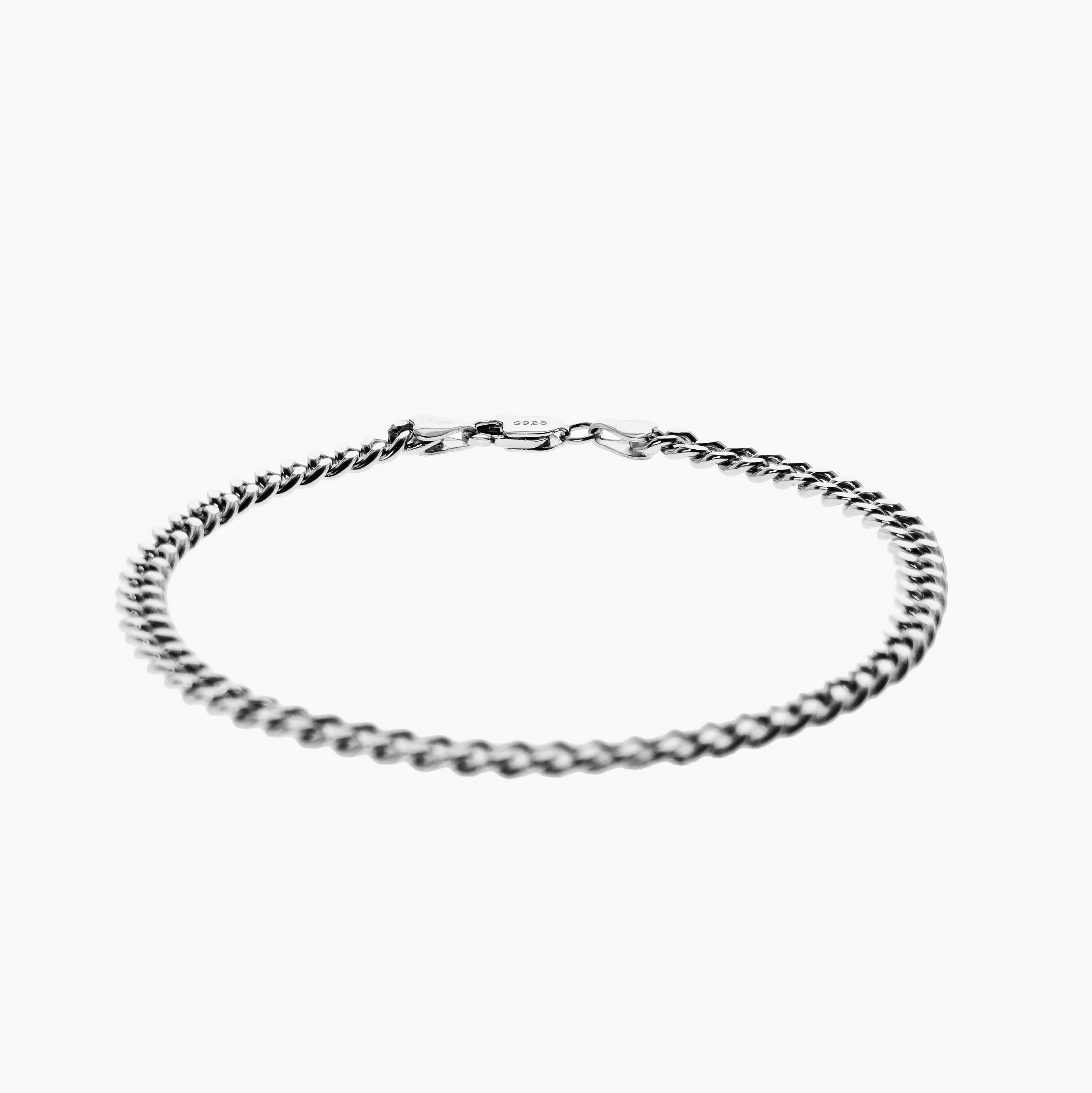 Diamond Cut Chain Bracelet 4mm