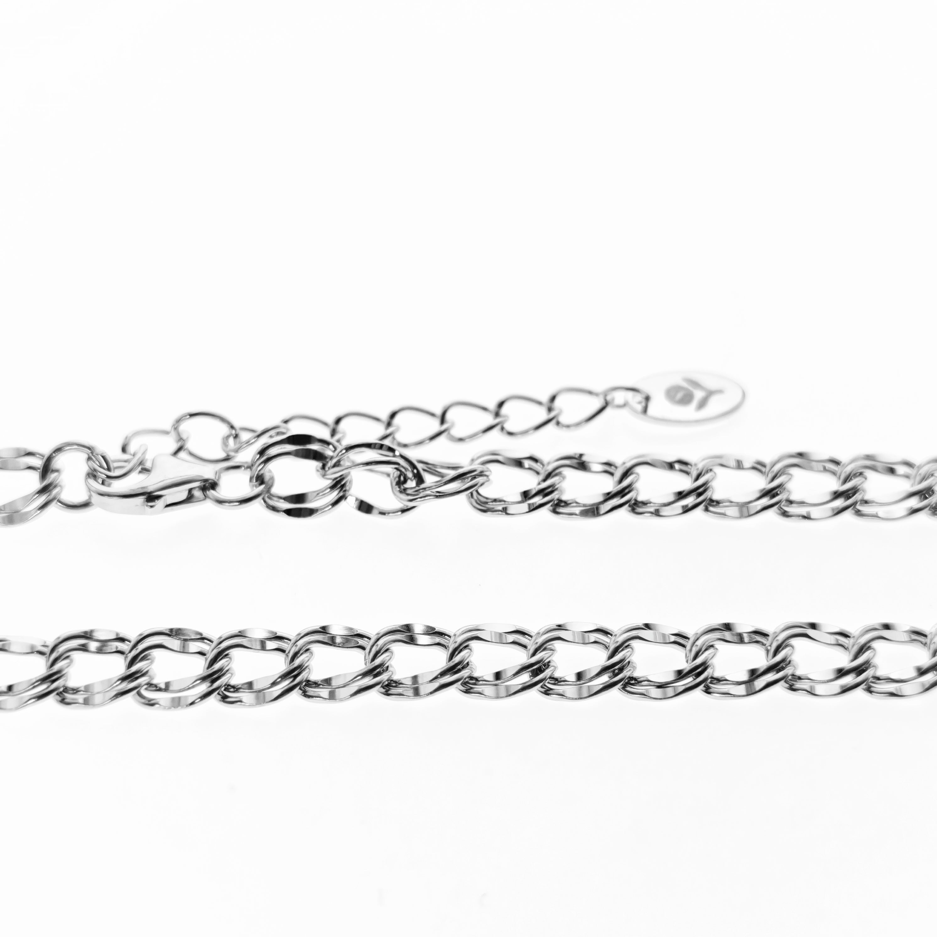 Double Layered Texture Chain Bracelet 4.8mm