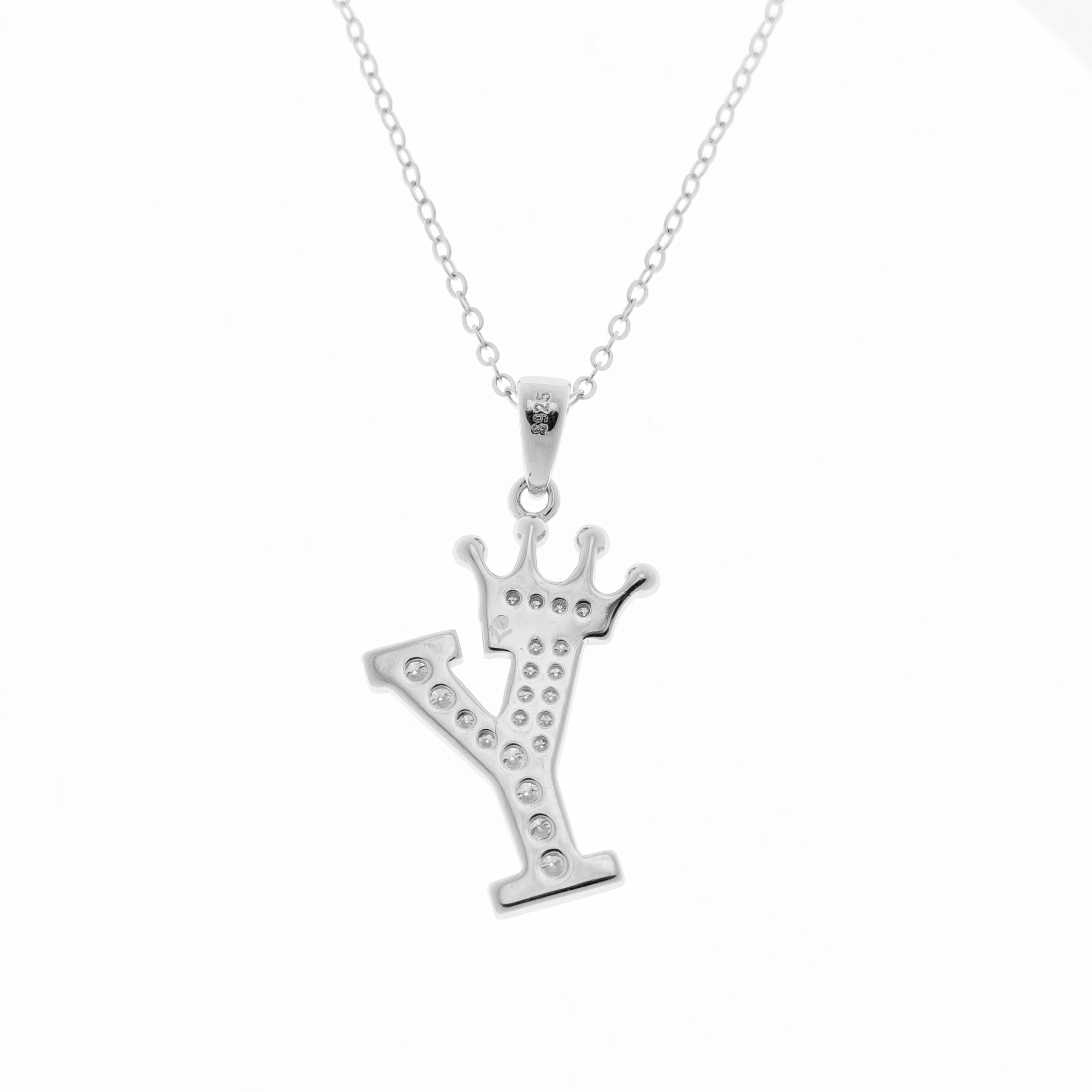 Crown Initials Pendant