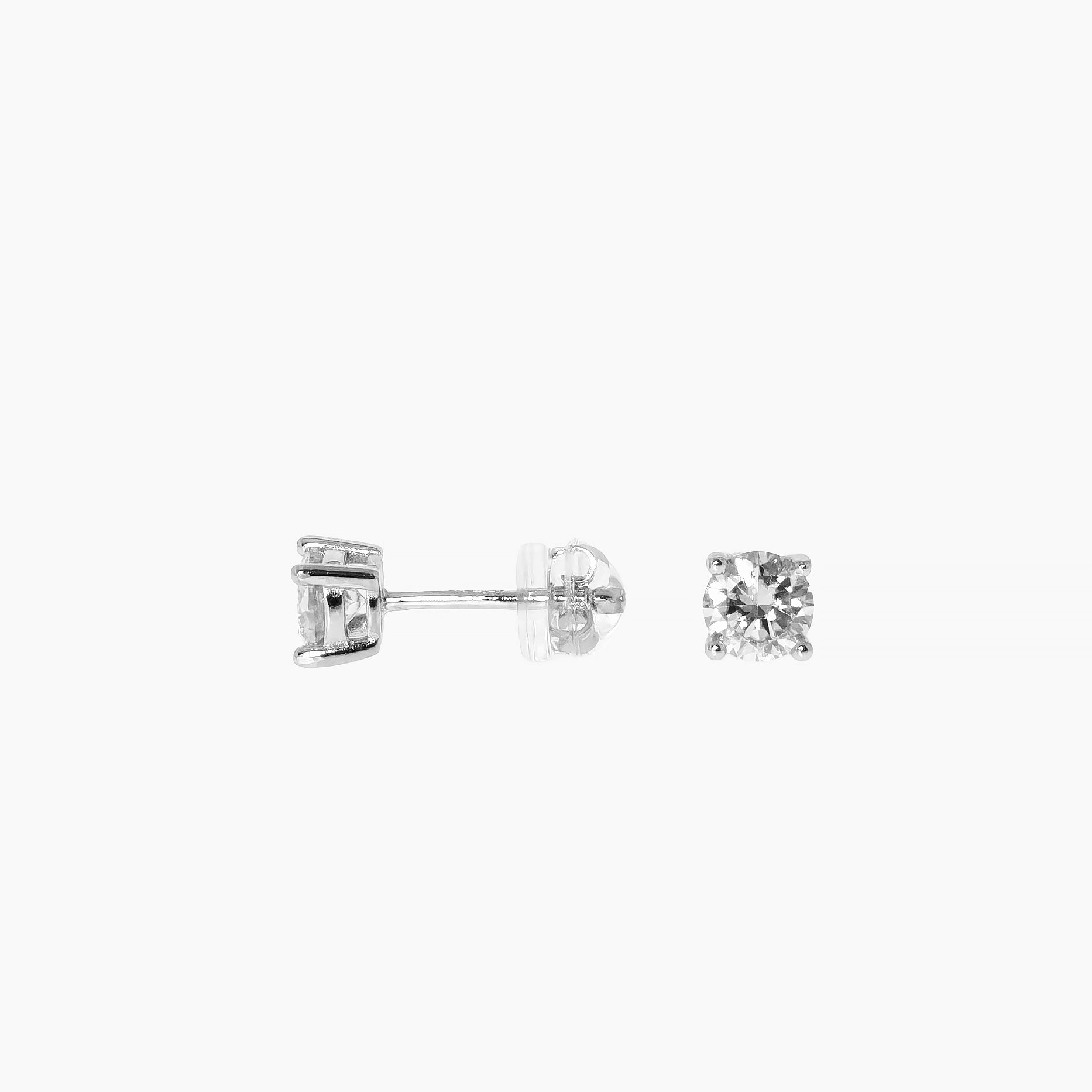 Solitiare Round Moissanite Stud Earrings
