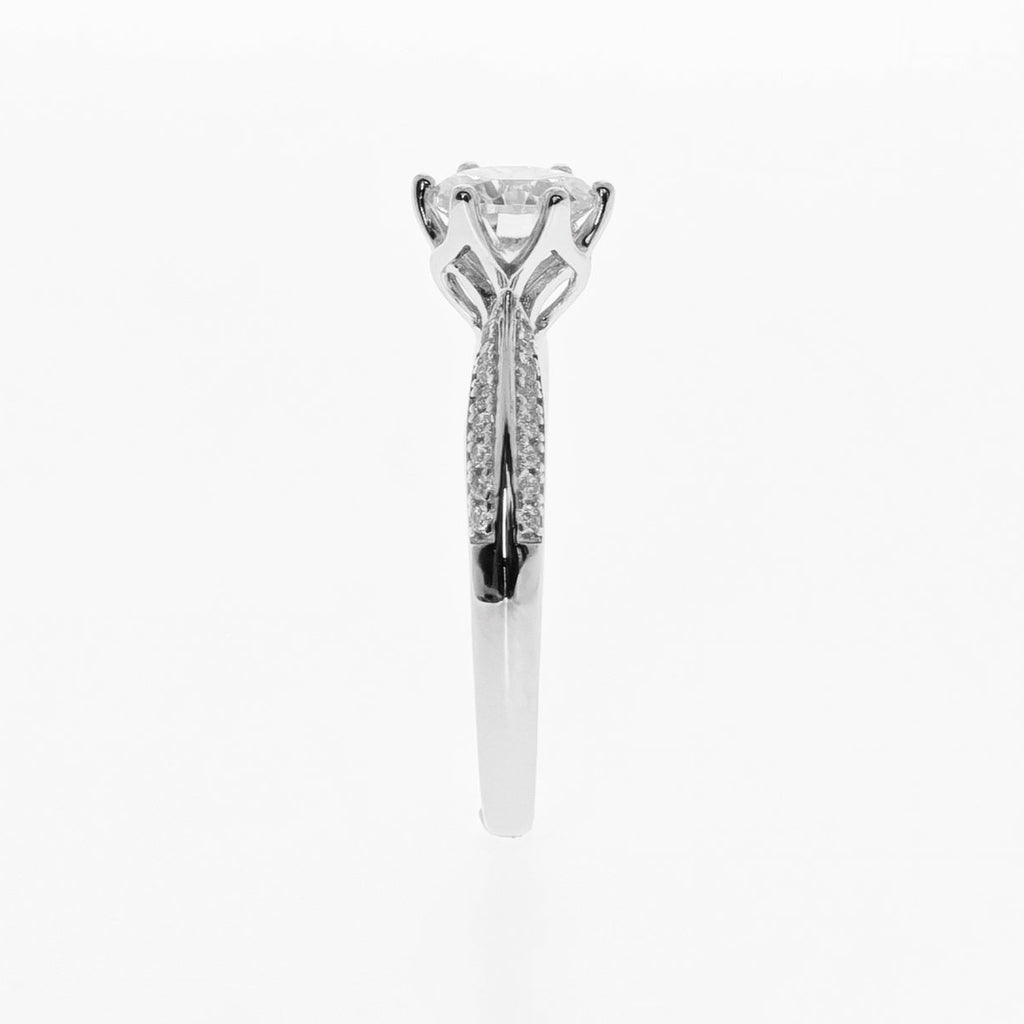 Micro Pave Solitaire Ring