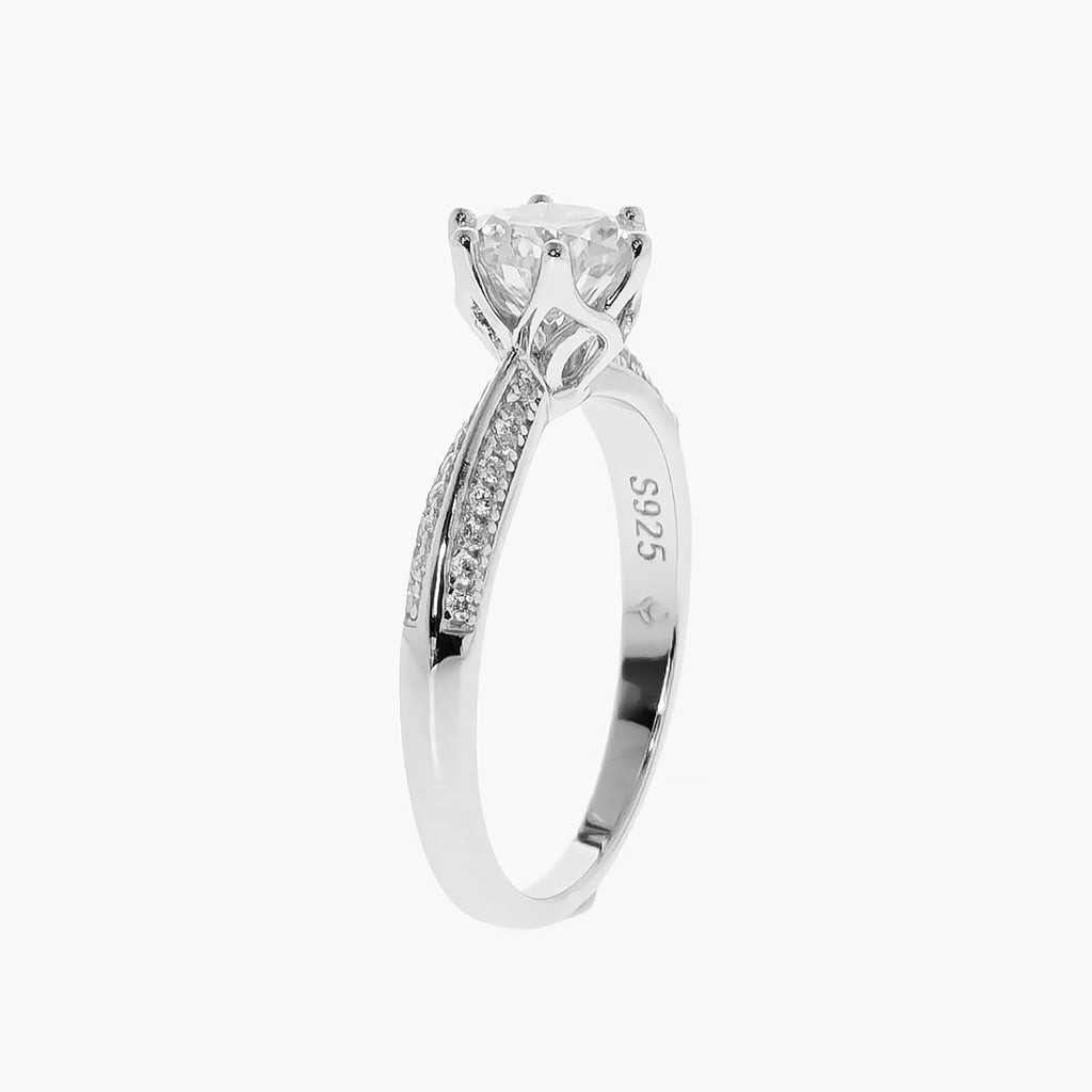 Micro Pave Solitaire Ring