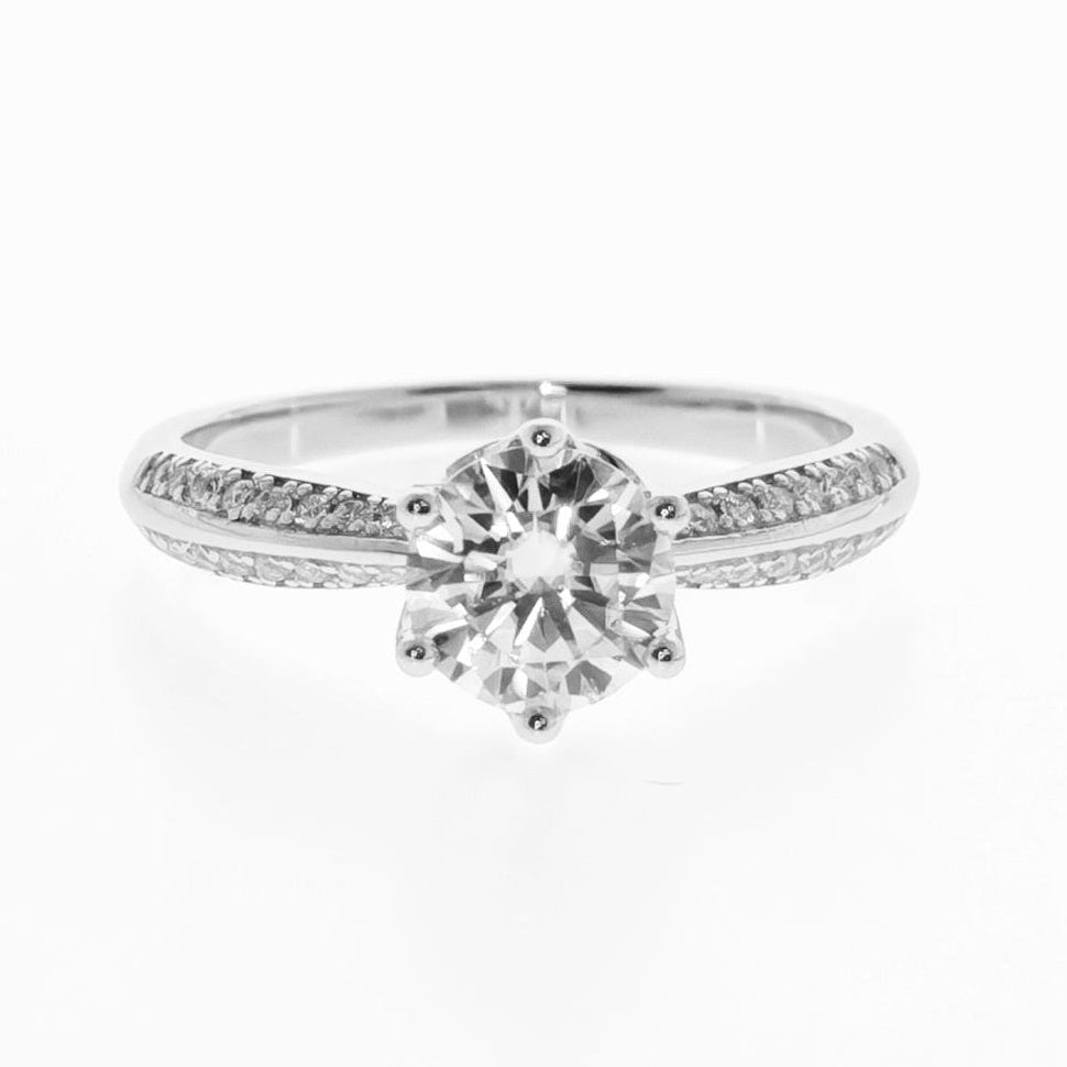 Micro Pave Solitaire Ring