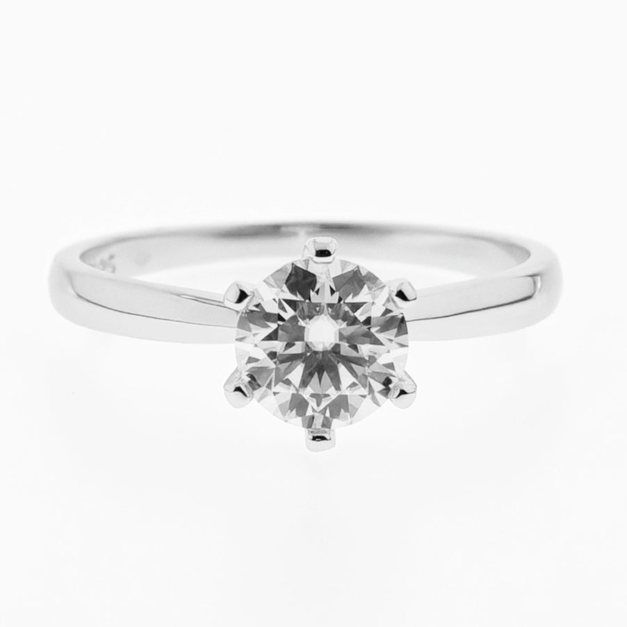 Round Solitaire Moissanite Ring