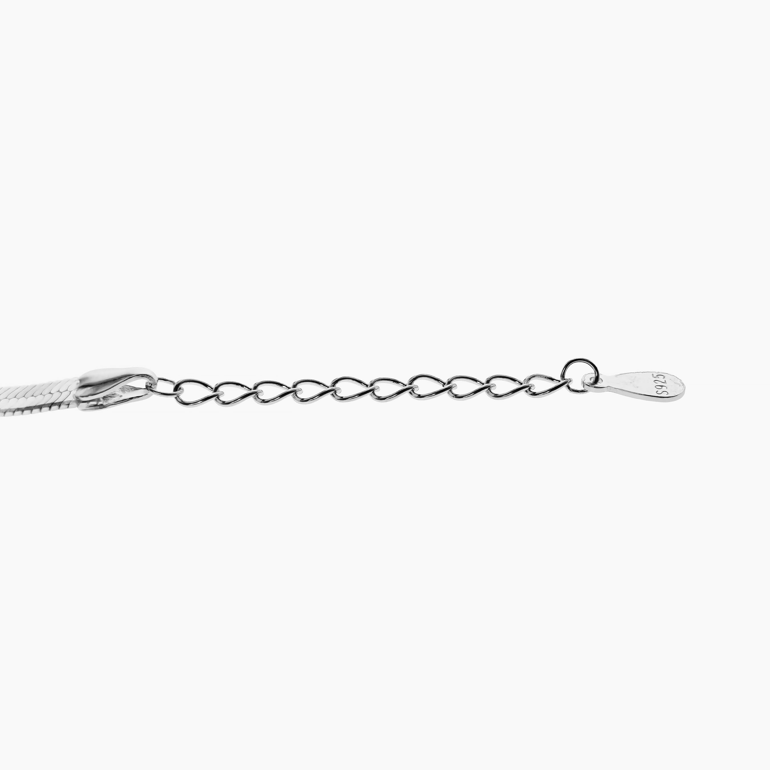 Flat Snake Chain Bracelet 4mm