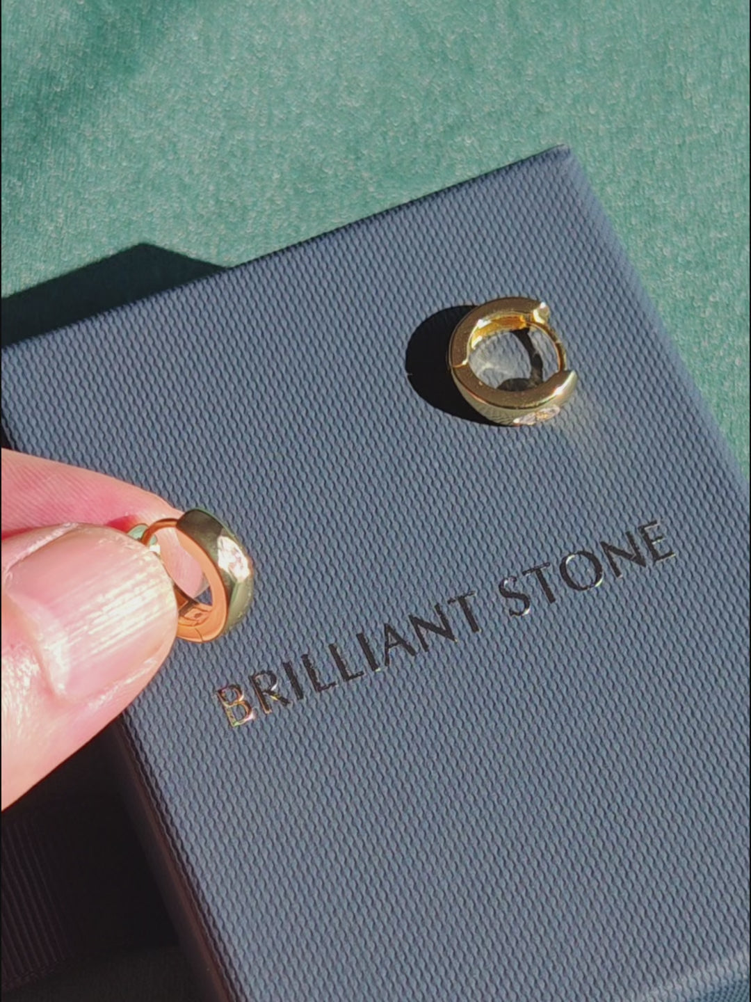 Marquise Moissanite Chunky Huggies