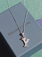 Crown Initials Pendant