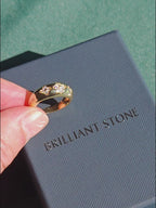 Floral Moissanite Dome Ring