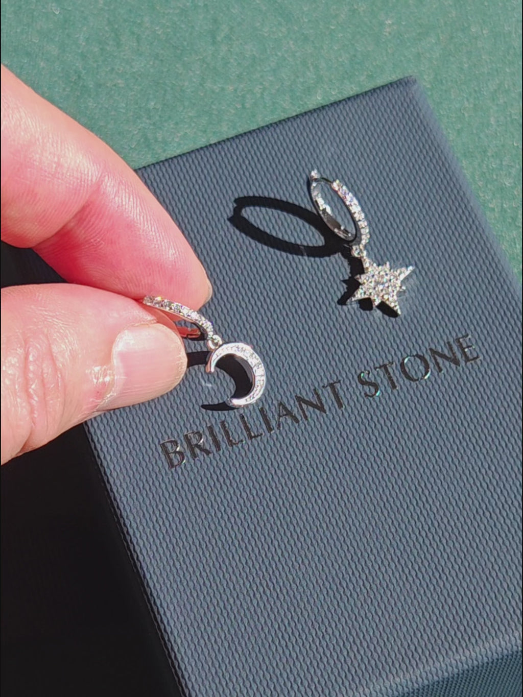 Crescent and Starburst Earrings