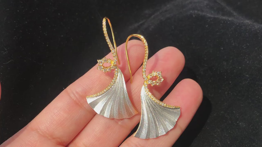 Silky Ginkgo Earrings 6442