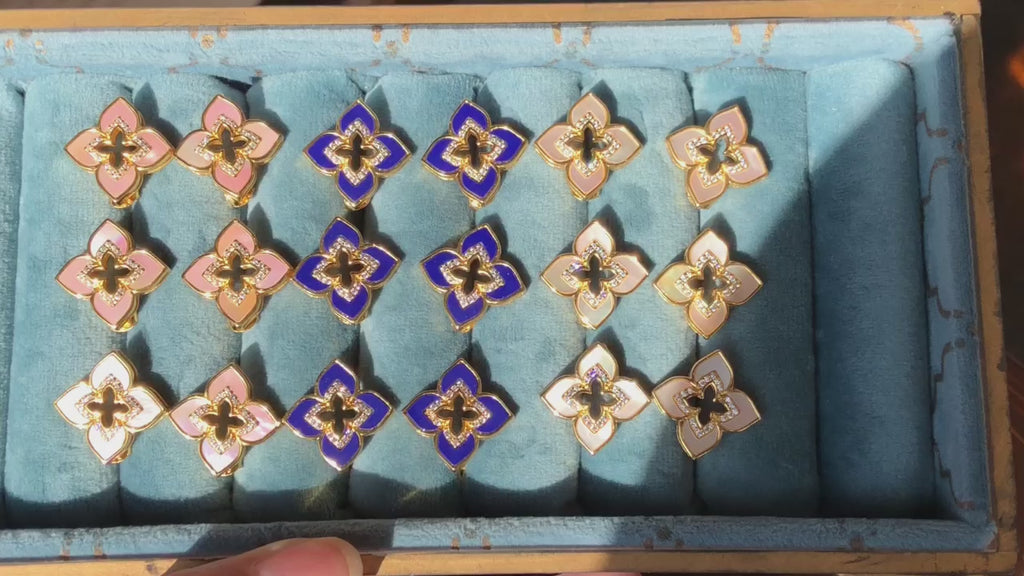 Lapis Clover Earrings 6201