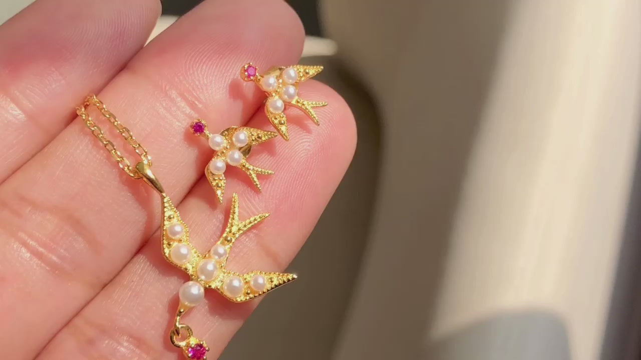 Pearl Swallow Earrings 5973