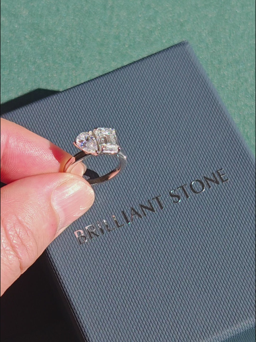 Toi et Moi Moissanite Ring