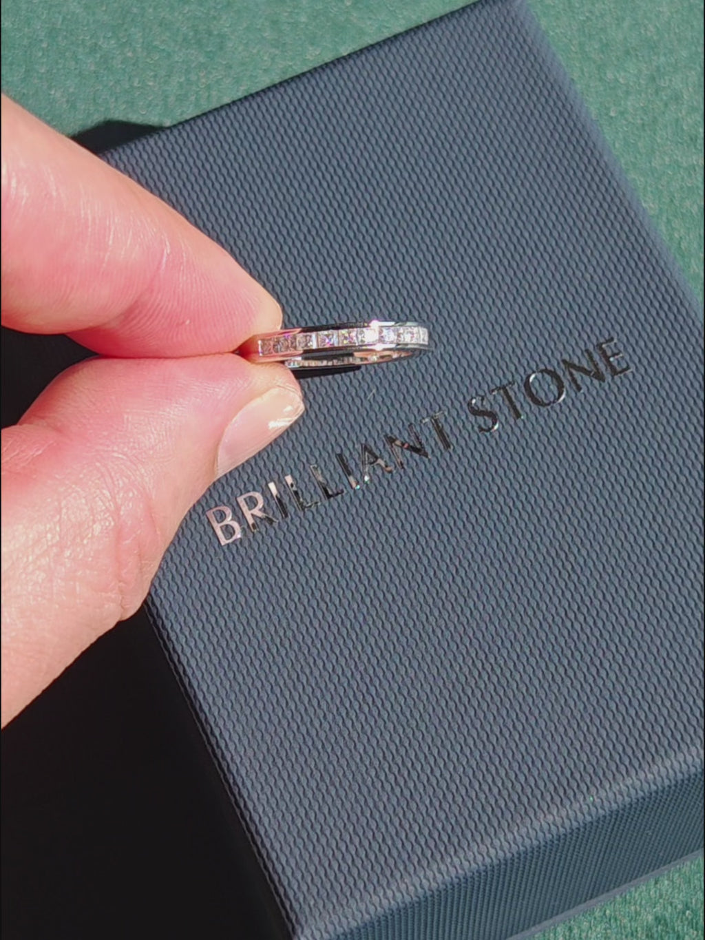 Princess-Cut Moissanite Band