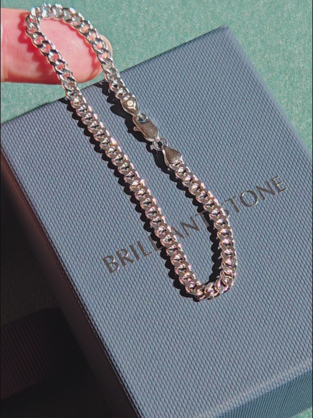 Diamond Cut Chain Bracelet 4mm