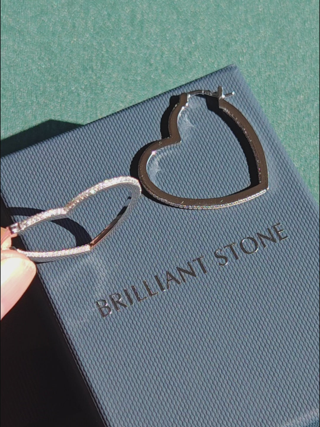 Inside-Out Heart Moissanite Hoops