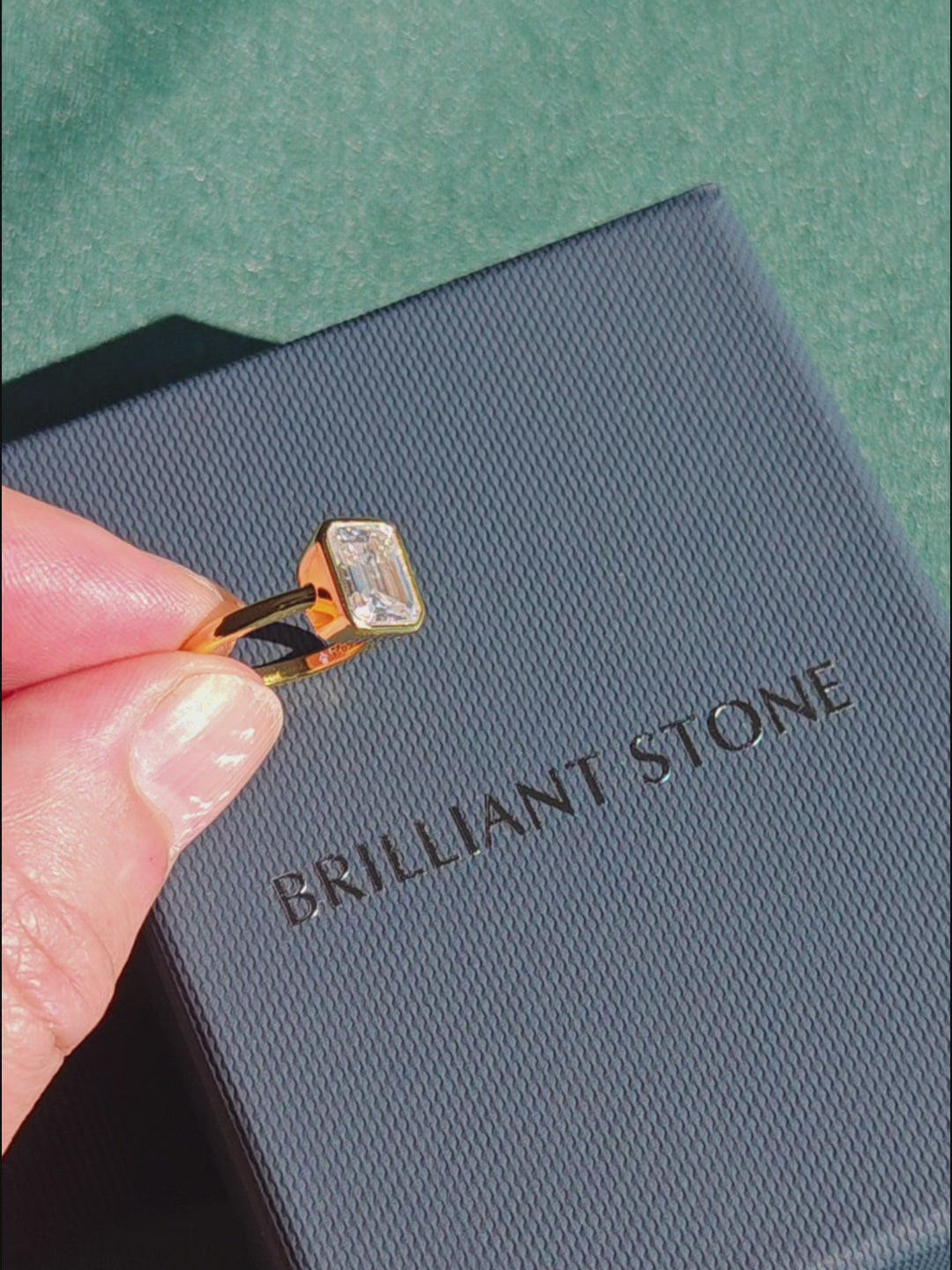 Emerald-Cut Moissanite Ring