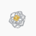 Citrine Rose Floral Wedding Ring R220