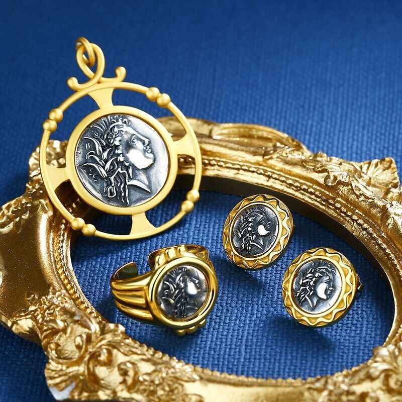 Greek Demeter Coin Replica Ring R1024