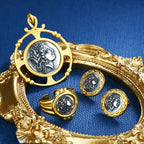 Greek Demeter Coin Replica Ring R1024