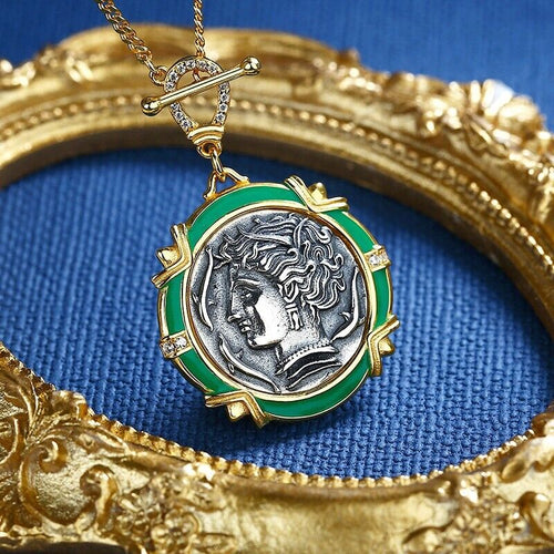 Arethusa Greek Coin Necklace