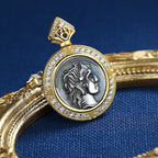 Apollo Roman Coin Halo Pendant N1019