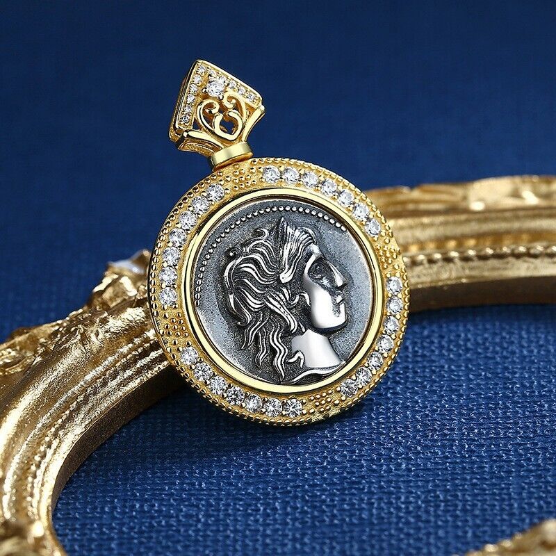 Apollo Roman Coin Halo Pendant N1019