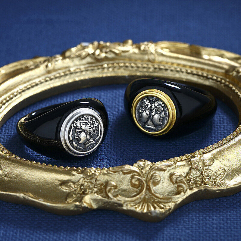 Roman Deity Greek Coin Ring R1001