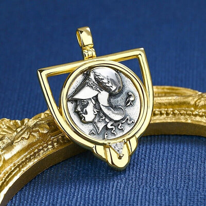 Athena Greek Coin Pendant N1024
