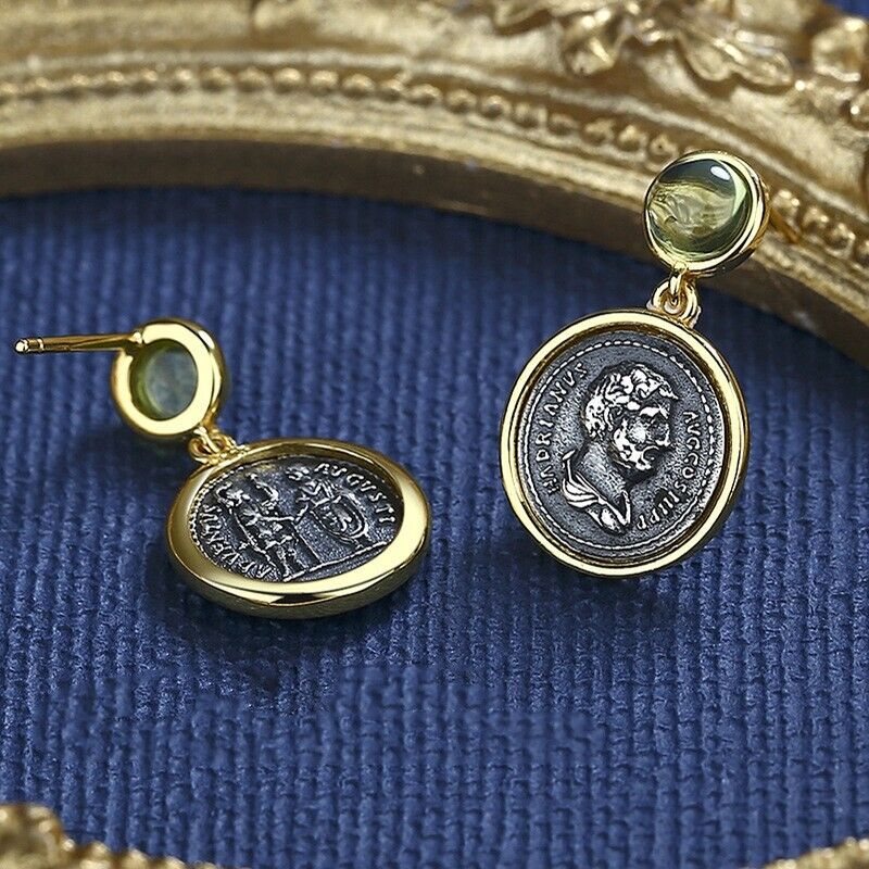 Hadrian Roman Coin Earrings E1027