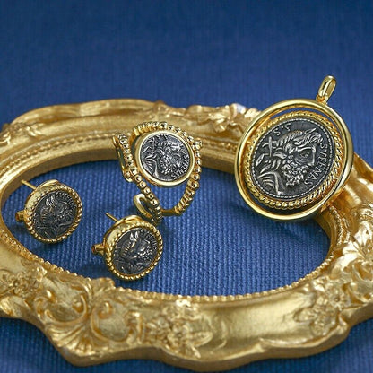 Santu Roman Coin Rope Ring R1056
