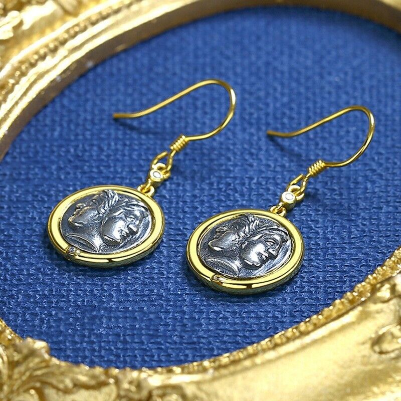 Boucles d'oreilles pièce de monnaie romaine Janus E1049