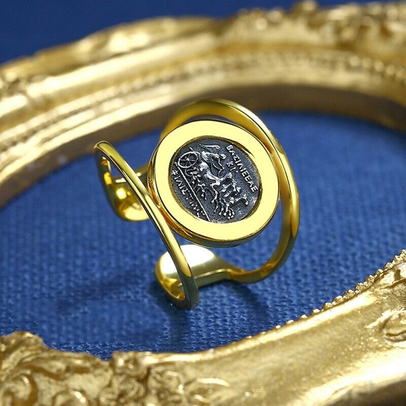 Felicistes Greek Coin Ring R1051