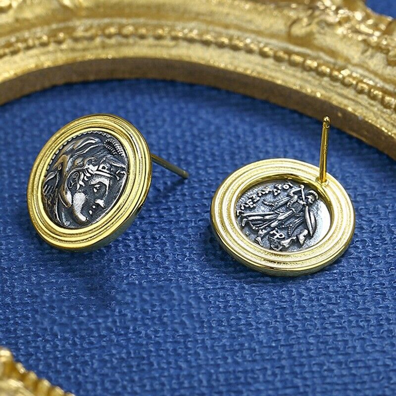 Alexander Macedonia Coin Earrings E1072