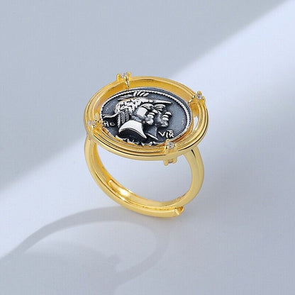 Athena Ancient Greek Coin Ring R1047