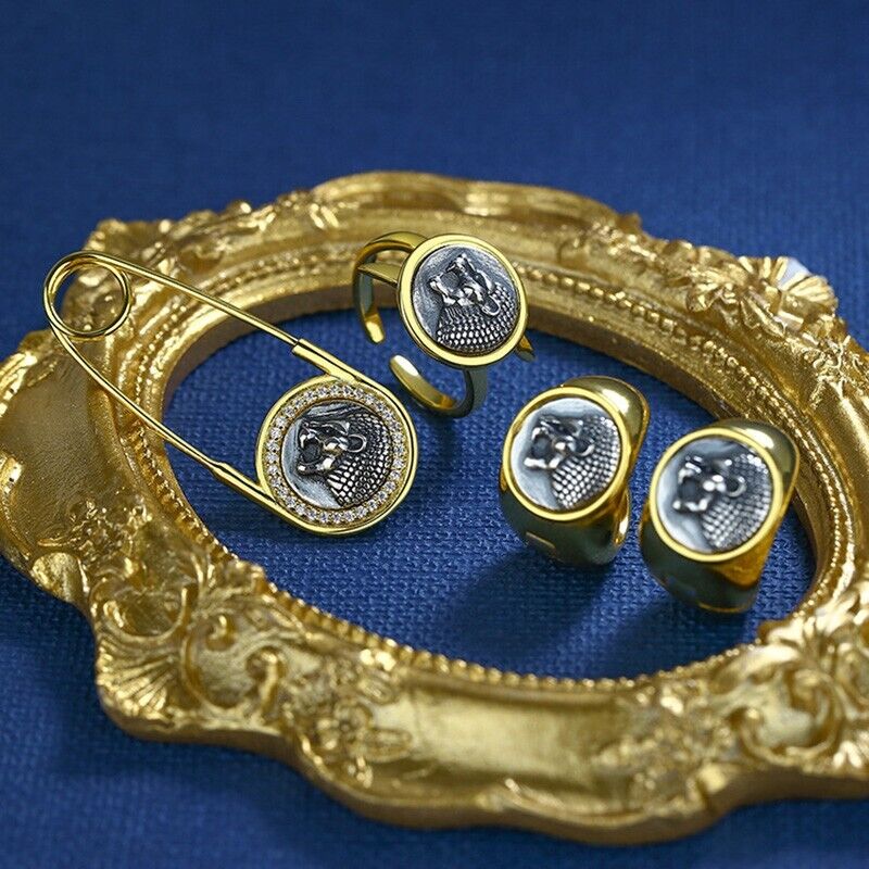 Roaring Lion Greek Coin Ring R1052