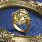 Flipping Athena Coin Ring