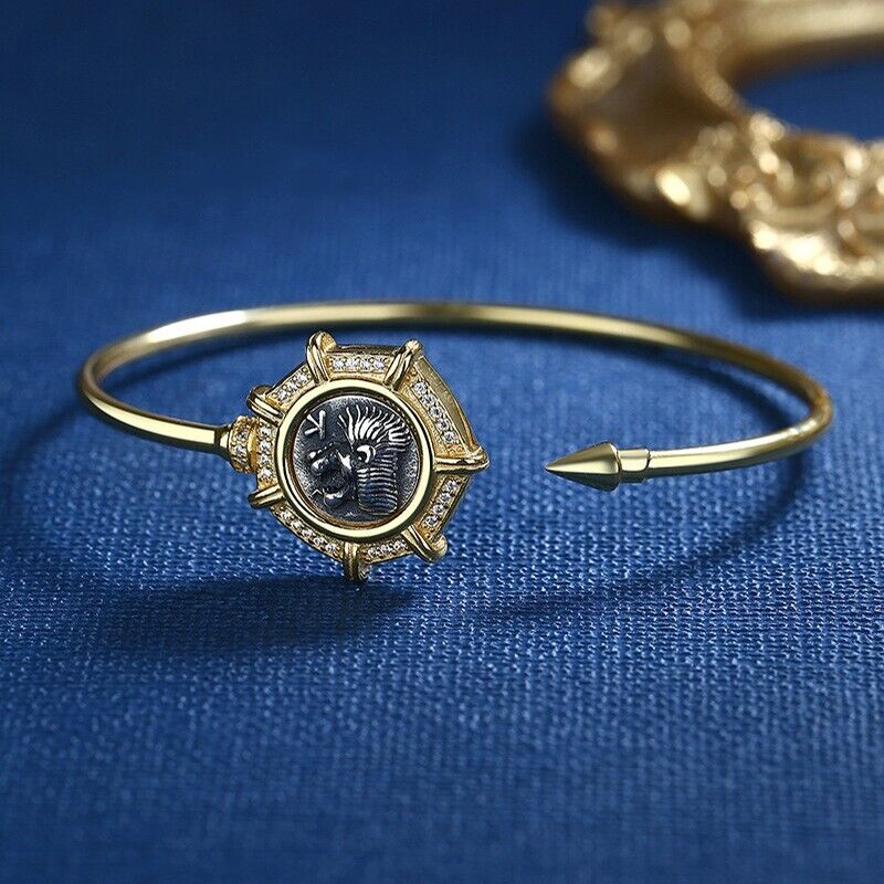 Roaring Lion Bangle Bracelet D1009