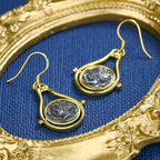 Arethusa Greek Coin Rotating Earrings E1051