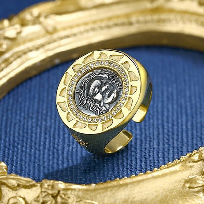 Greek Helios Roman Coin Ring R1018