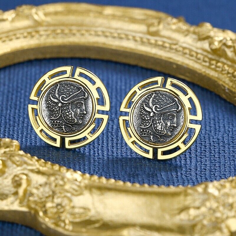 Seleucid Roman Coin Earrings E1052