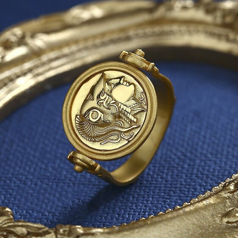 Flipping Athena Coin Ring