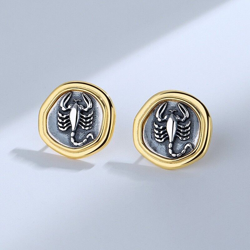 Scorpion Roman Coin Earrings E1018