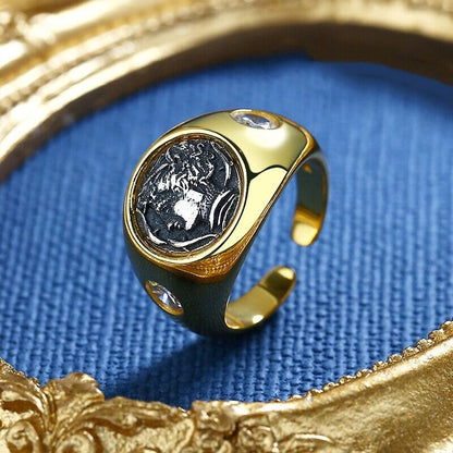 Greek Arethusa Coin Replica Ring R1025