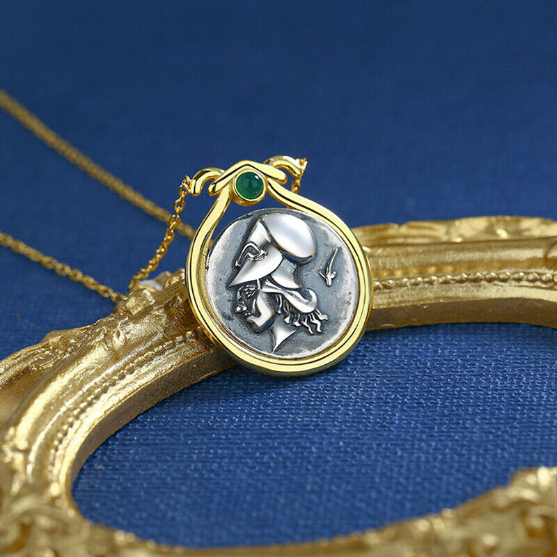 Athena Greek Coin Necklace