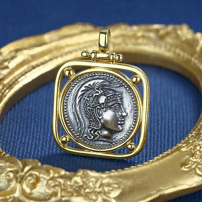 Athena Greek Coin Pendant N1032