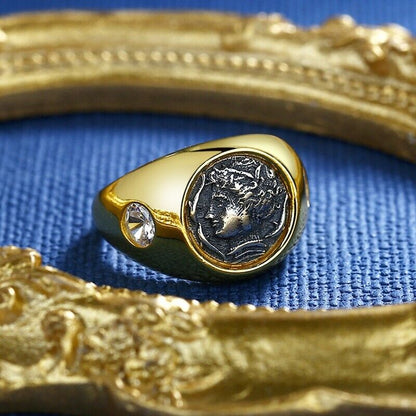 Greek Arethusa Coin Replica Ring R1025