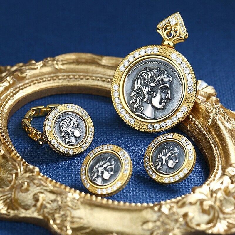 Apollo Roman Coin Halo Pendant N1019