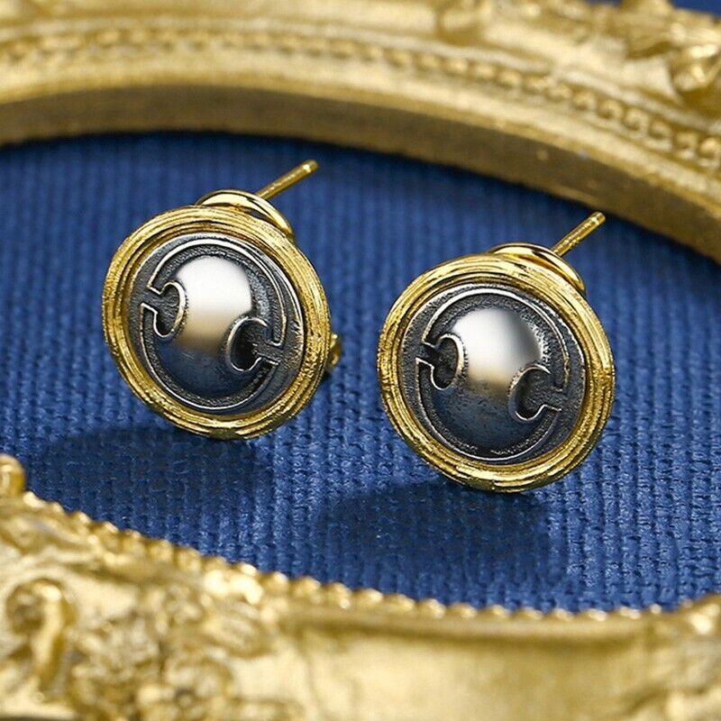 Shield and Jar Greek Coin Earrings E1076