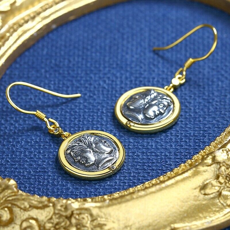 Boucles d'oreilles pièce de monnaie romaine Janus E1049